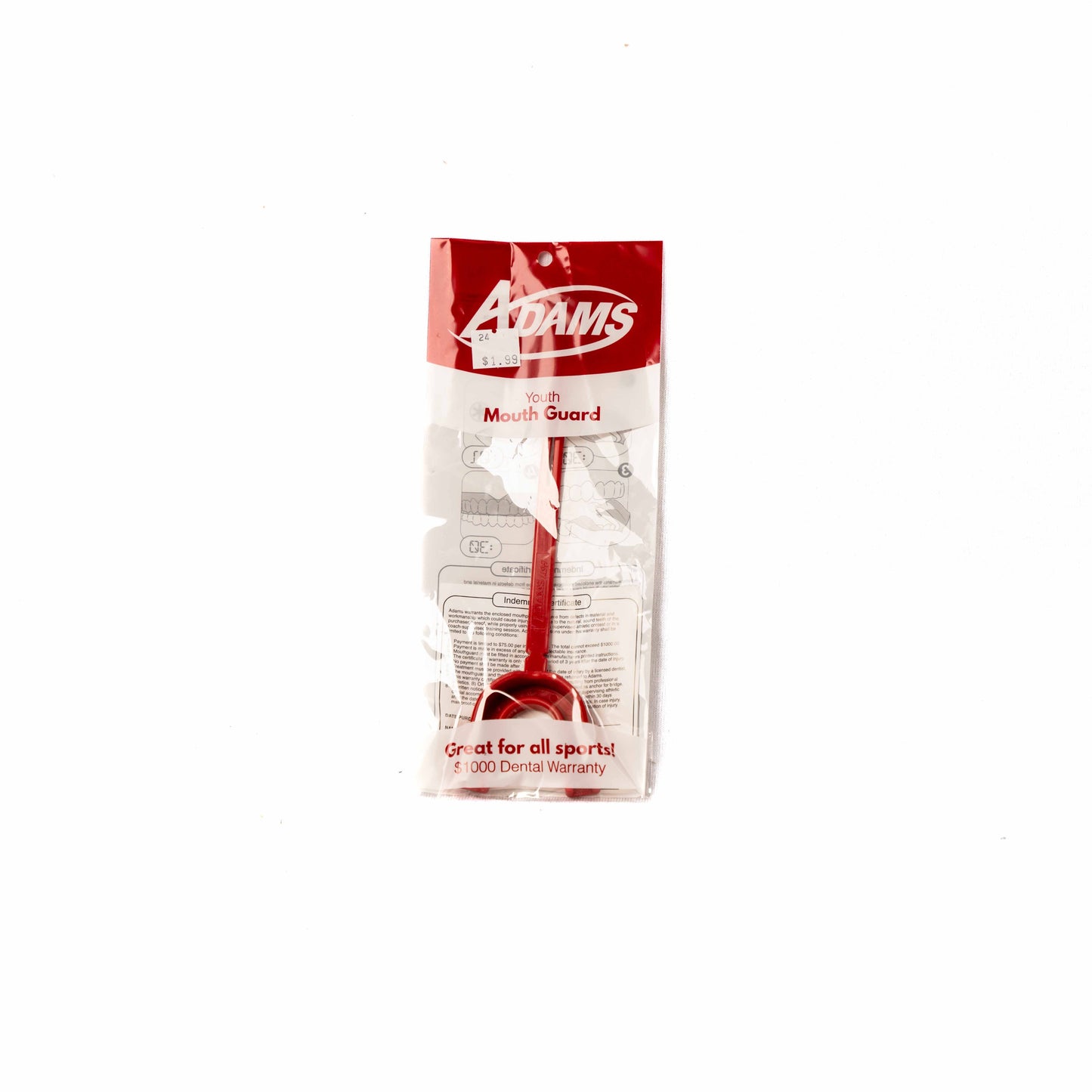 ADAMS YOUTH MOUTHPIECE RED