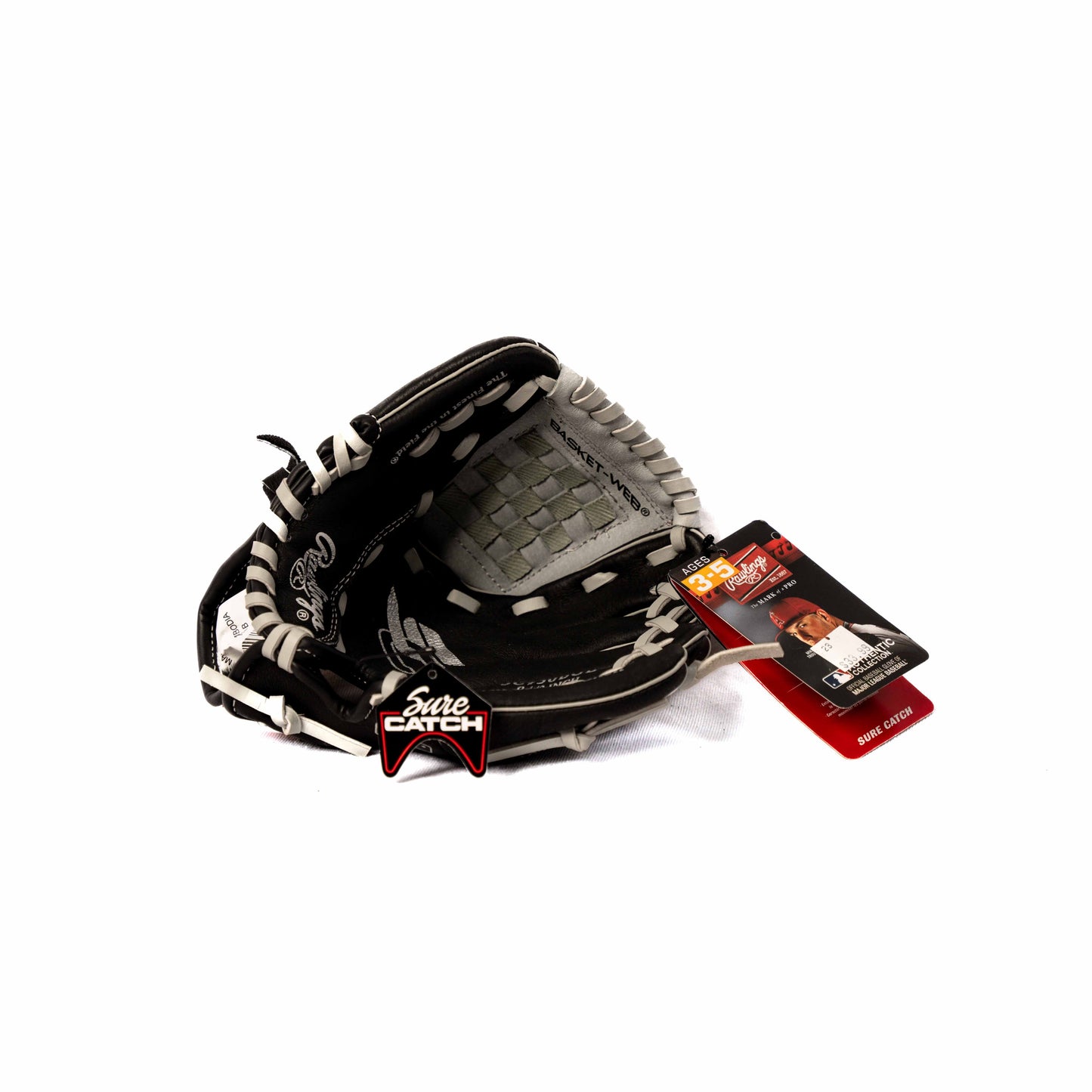 RAWLINGS BB GLOVE, GRAY/BLACK, 9.5"