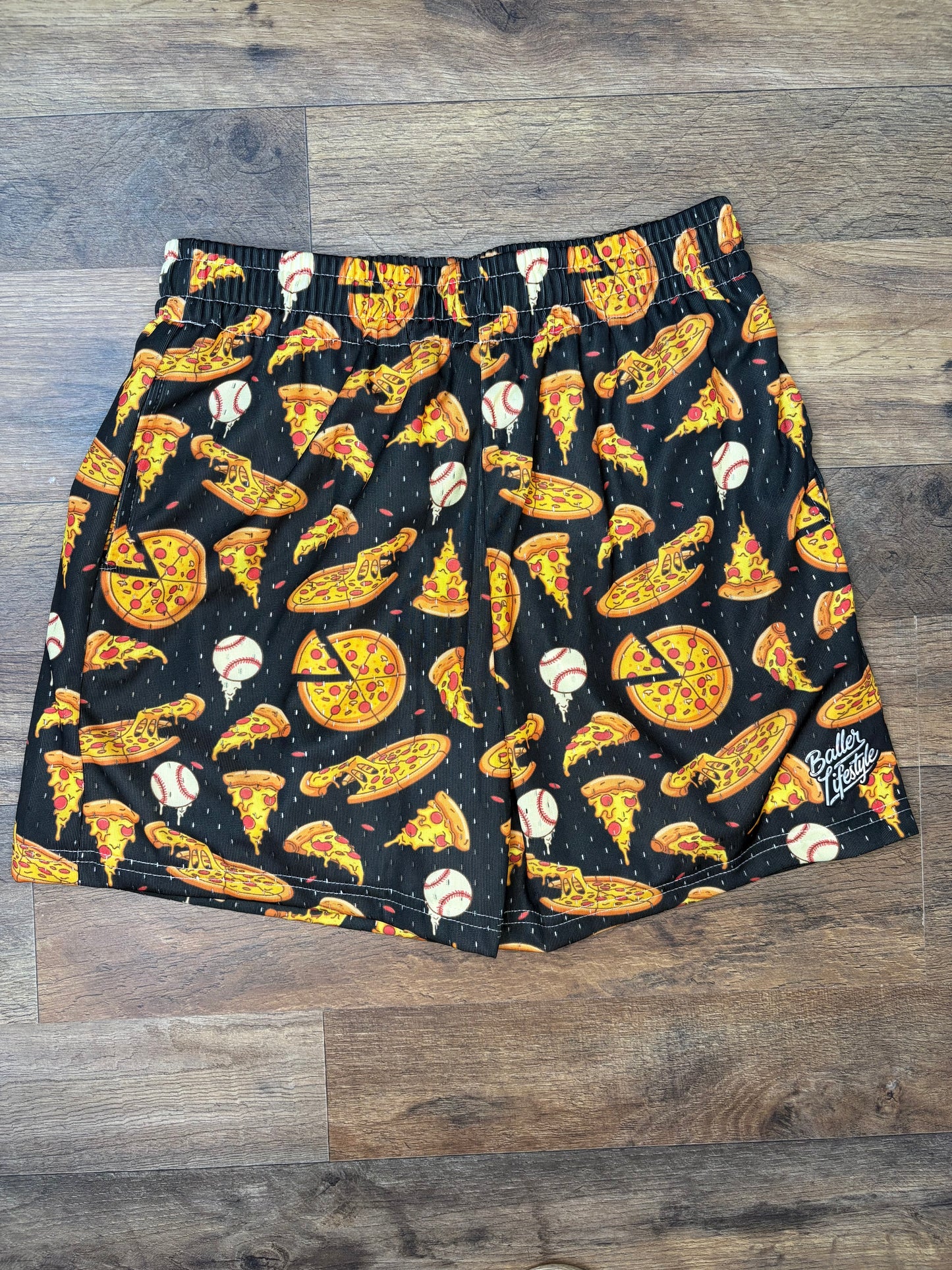 Baller Lifestyle Pizza Baseball shorts