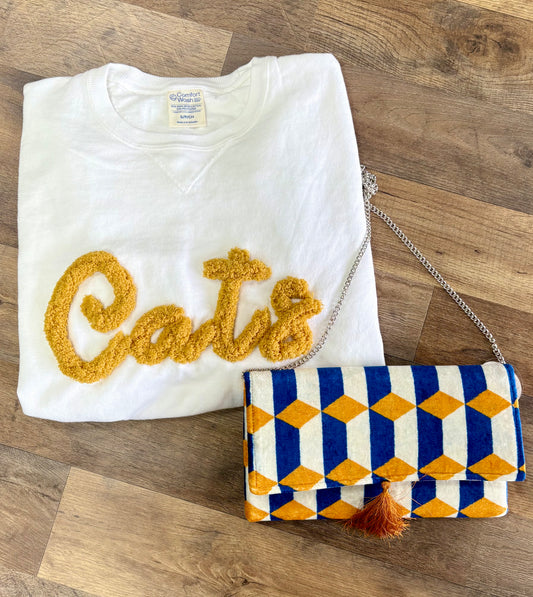 Cats Chunky Yarn Embroidered sweater