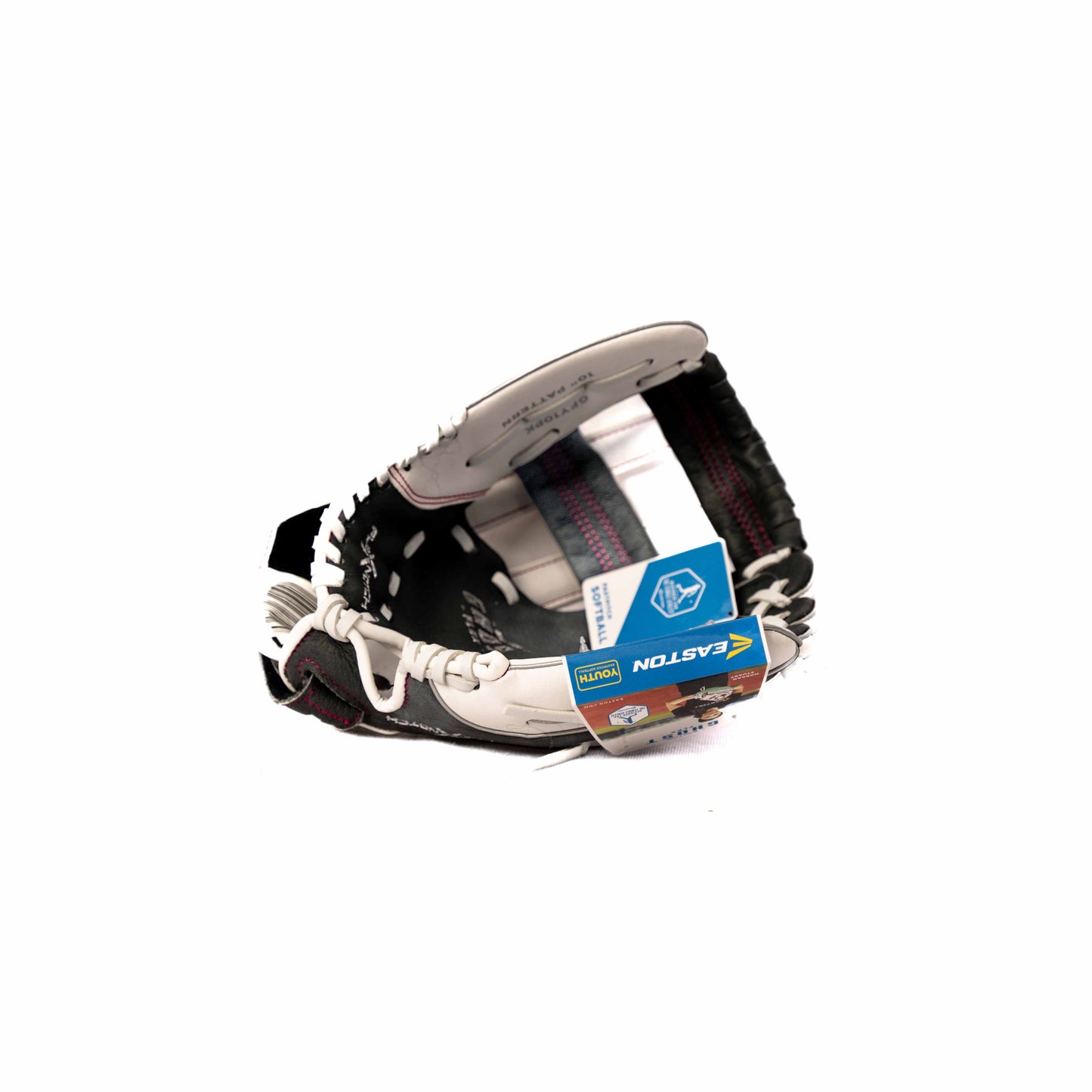 EASTON SB GLOVE, WHTE/GRAY/PINK, 10"