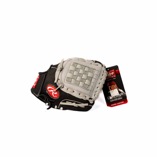 RAWLINGS BB GLOVE, GRAY/BLACK, 9.5"