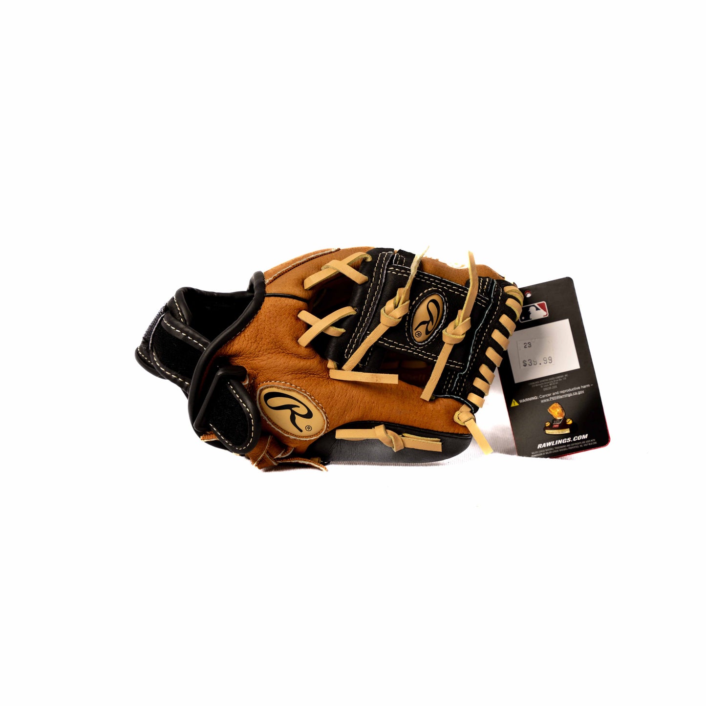RAWLINGS BLACK/BROWN BB GLOVE, 10"