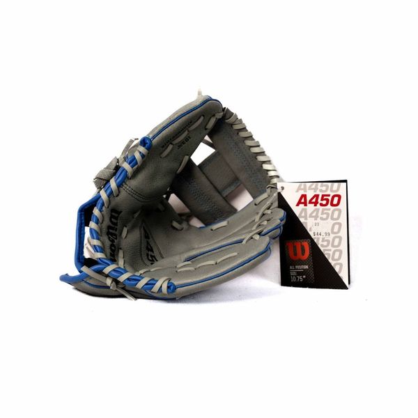 WILSON BB GLOVE GRAY/ROYAL,10 3/4"