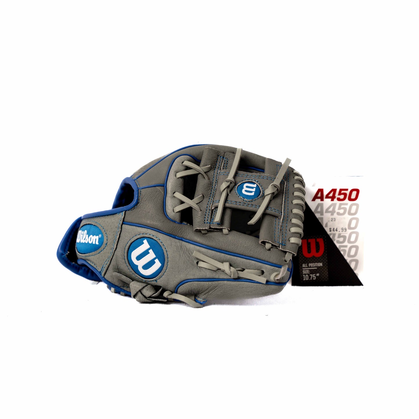 WILSON BB GLOVE GRAY/ROYAL,10 3/4"