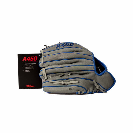 WILSON BB GLOVE GRAY/ROYAL,10 3/4"