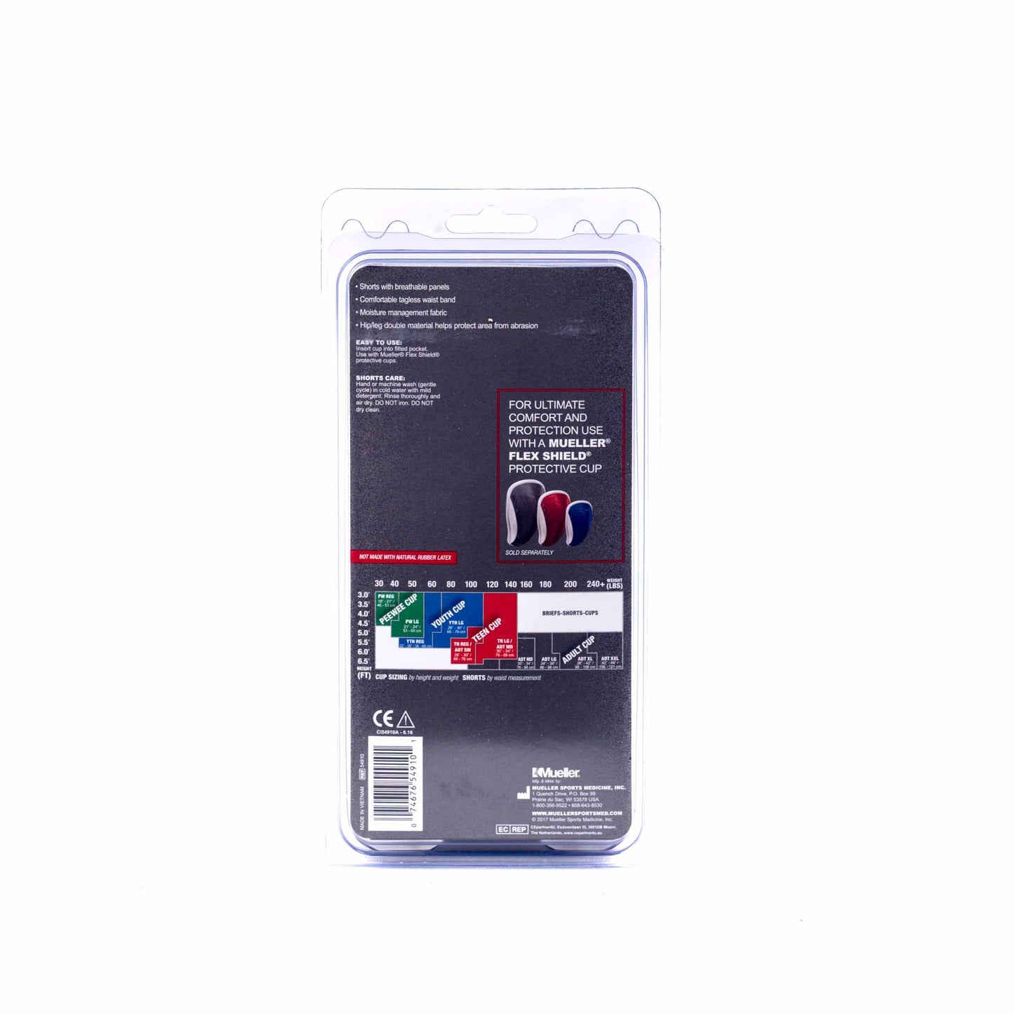 MUELLER COMPRESSION SHORT, YOUTH REG