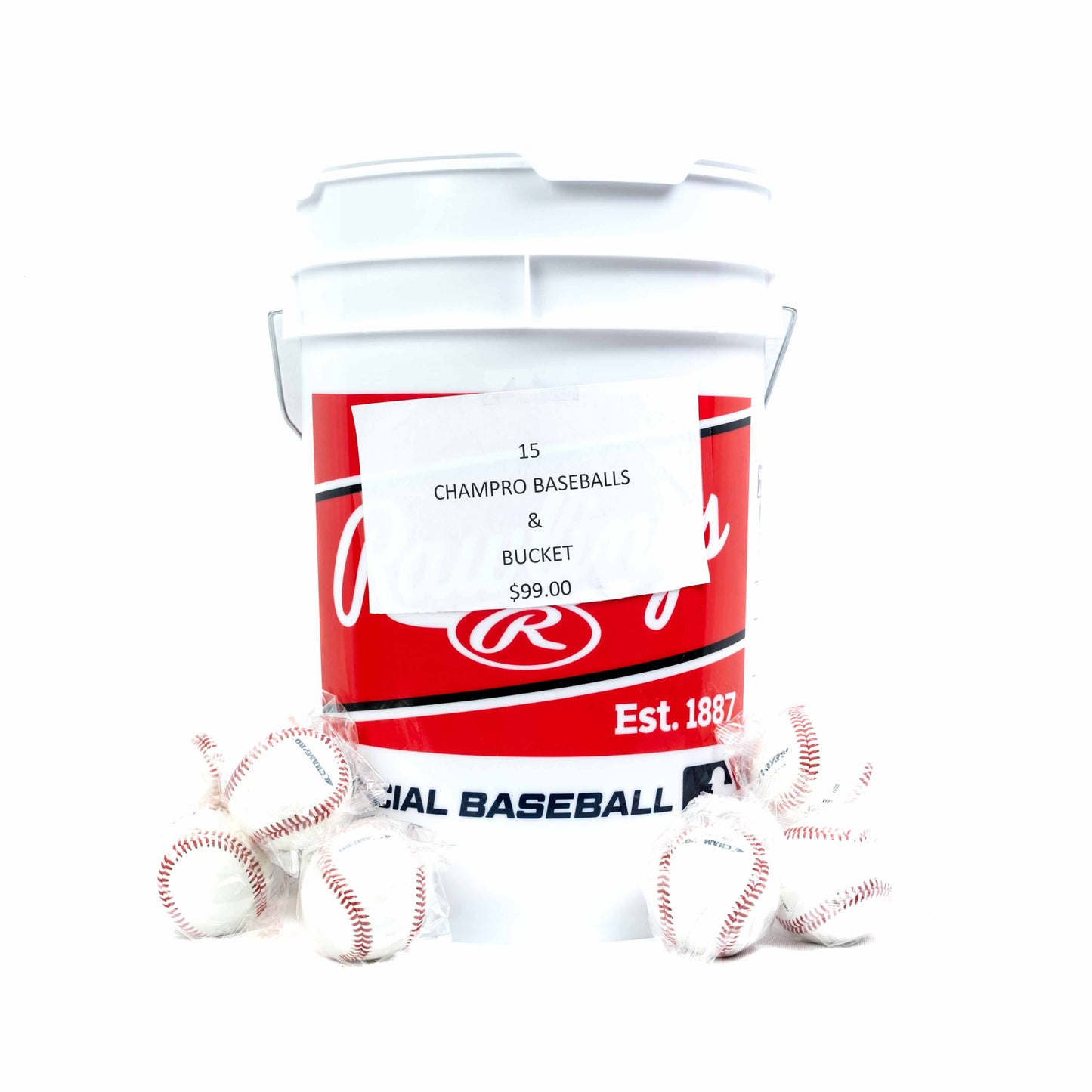 CHAMPRO 15 BASEBALLS/BUCKET