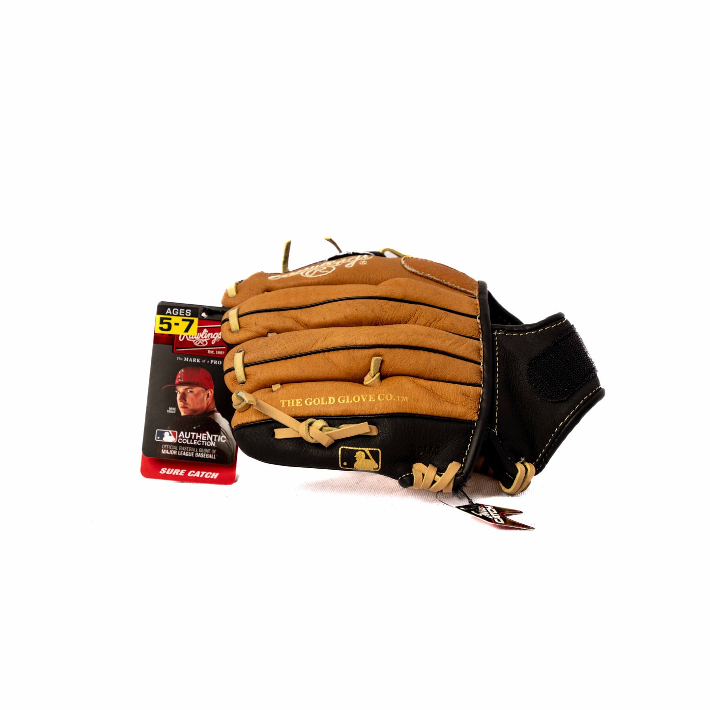 RAWLINGS BLACK/BROWN BB GLOVE, 10"